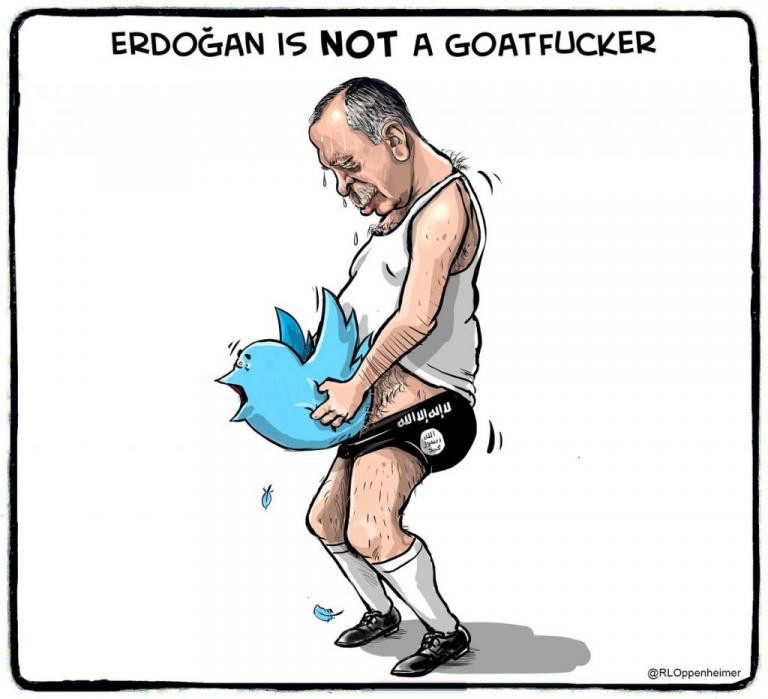 Ο Ερντογάν, το εσώρουχο του ISIS και το πουλί του Twitter – Σκίτσο προκαλεί σάλο και την οργή του «Σουλτάνου»